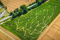 Tak vypadá kukuřičný labyrint shora.