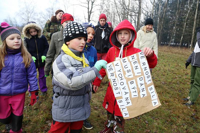 Společná výprava skautů a rodičů.