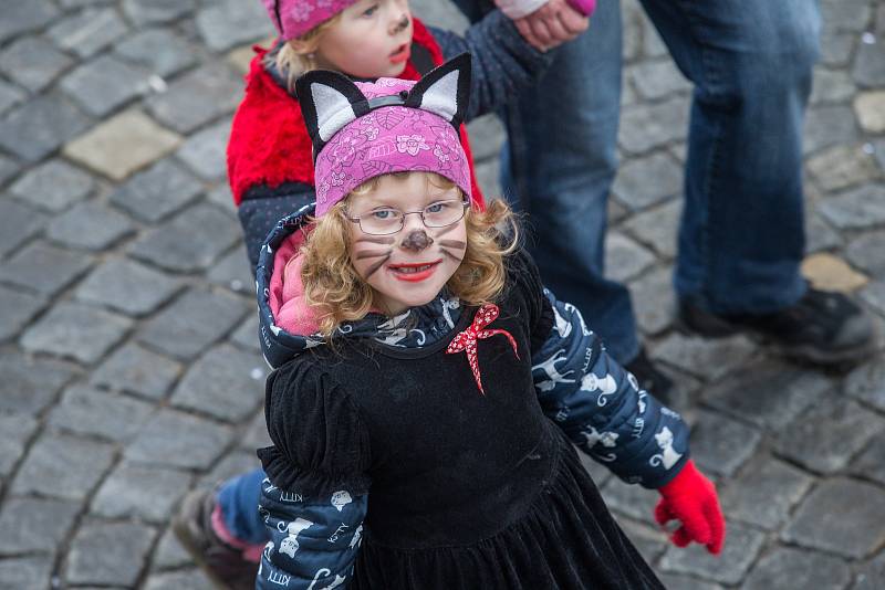 Masopustní průvod v Pelhřimově.