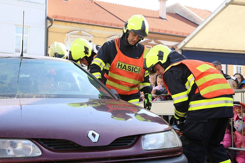 Na pelhřimovském náměstí se uskutečnila akce Den bez aut.