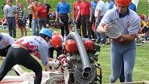 VIII. ročník soutěže v hasičském sportu krajů Vysočina a Jihomoravského se konal 17. června v Pelhřimově 