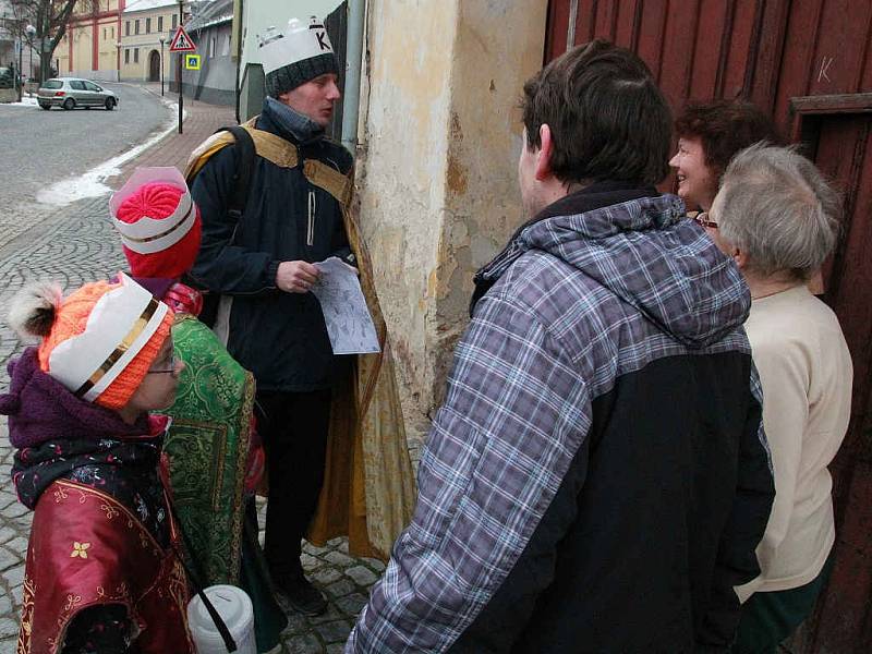 V Pelhřimově vyráželi tři králové do ulic z kostela svatého Bartoloměje.