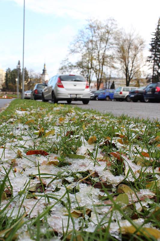 Sníh se nevyhnul ani Pelhřimovsku.