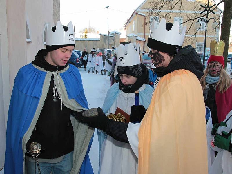 Tříkrálová sbírka v Kamenici nad Lipou.