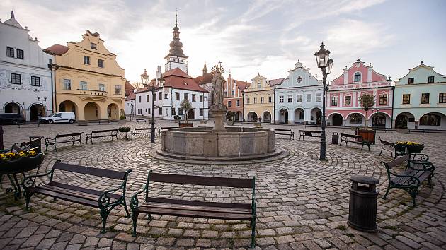 Masarykovo náměstí v Pelhřimově.