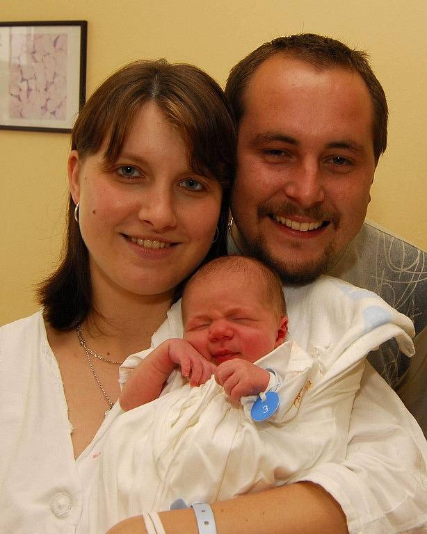 David Rejzek z Pelhřimova se narodil 4. června 2008,  3400 g.