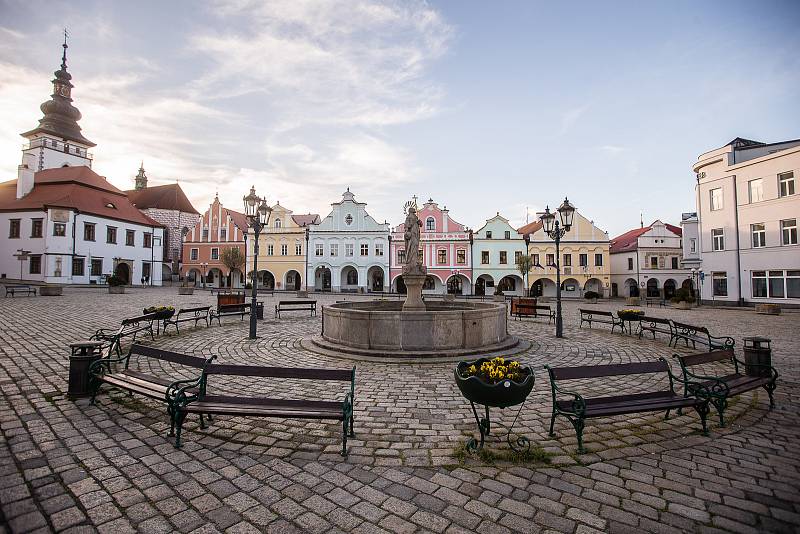 Masarykovo náměstí v Pelhřimově.