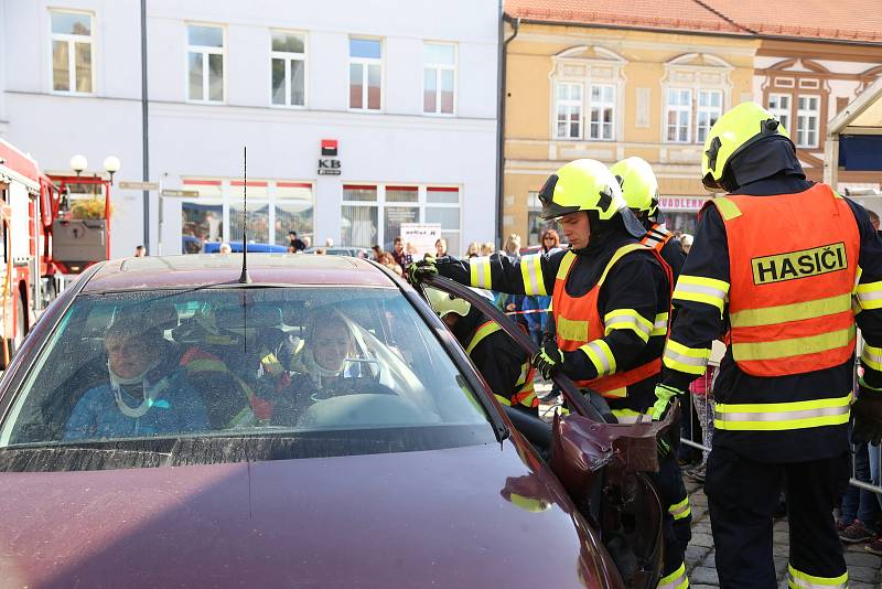 Na pelhřimovském náměstí se uskutečnila akce Den bez aut.