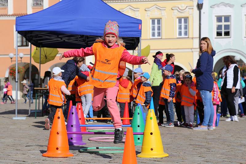 Na pelhřimovském náměstí se uskutečnila akce Den bez aut.