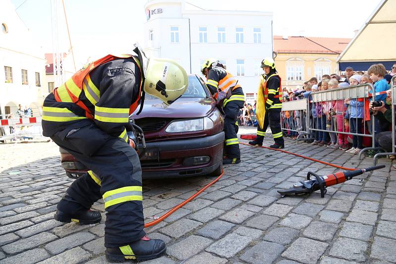 Na pelhřimovském náměstí se uskutečnila akce Den bez aut.