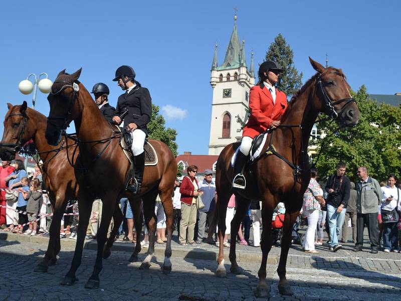 Drezury, všestrannost, spřežení, parkur, pouťové atrakce, sladké i slané dobroty, almanach, výstava, vystoupení dvou orchestrů, tradiční průvod městem se zdravicí na Horním náměstí – to vše a ještě více nabídla padesátá Zlatá podkova v Humpolci.