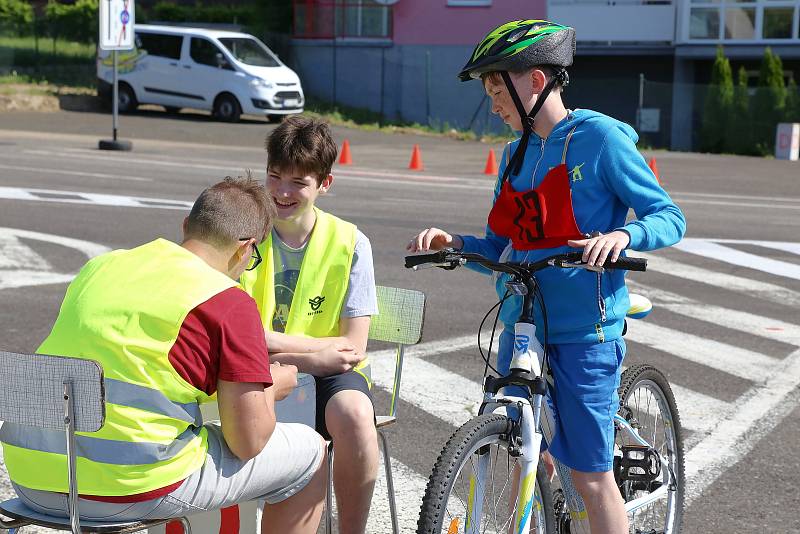 Oblastní kolo Dopravní soutěže mladých cyklistů v Pelhřimově.