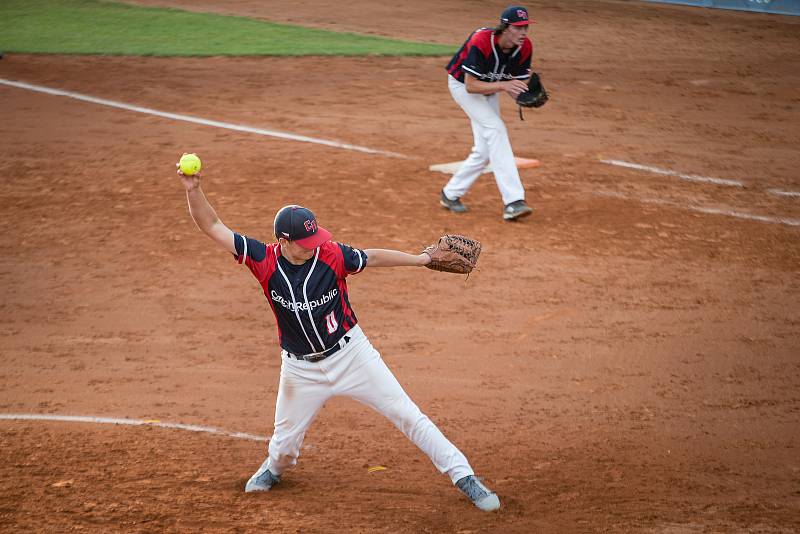 Finálový zápas softbalového mistrovství Evropy do 18 let mezi Českou republikou a Dánskem.