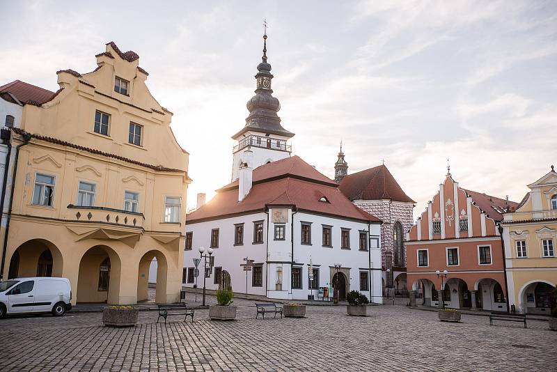 Masarykovo náměstí v Pelhřimově.