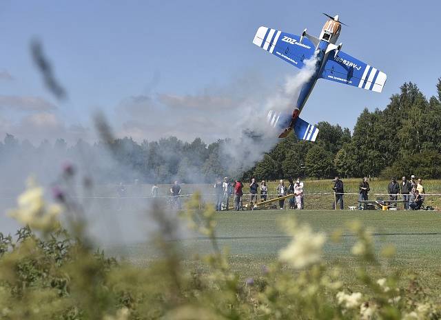 Přibližně pět desítek pilotů radiově řízených modelů letadel se sešlo 30. června v Jiřicích na Pelhřimovsku na 10. ročníku celostátní akce, při níž mohli návštěvníci sledovat modely malých i obřích letadel na zemi i v akci ve vzduchu.