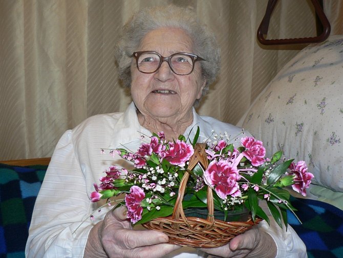 Františka Vovsová (na snímku) letos oslavila krásné 101. narozeniny. 