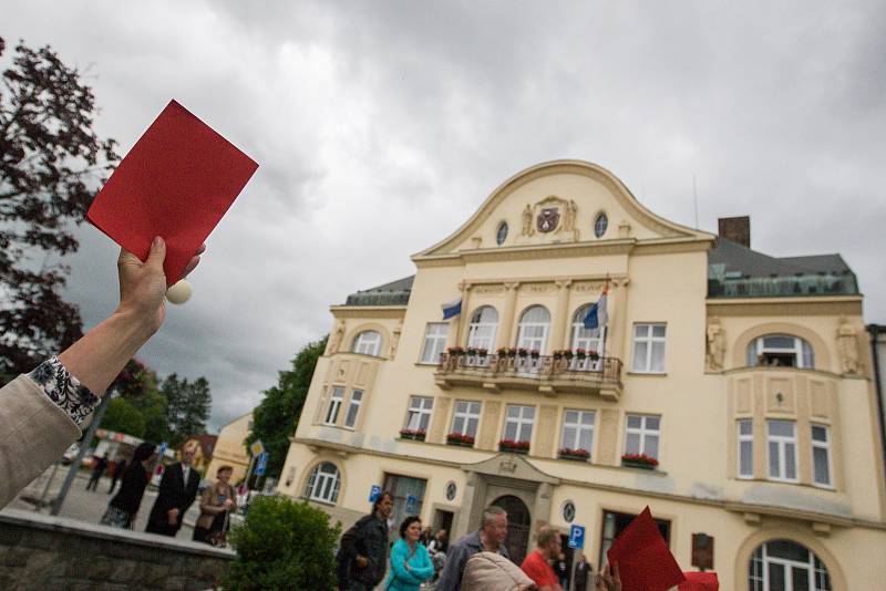 Druhý den návštěvy prezidenta republiky v Kraji Vysočina. Setkání s občany města Humpolec.