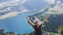 Tereza Vaňková odcestovala do Montany. Na snímku je v Národním parku Glacier. 