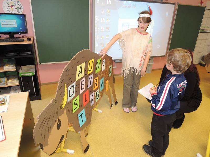 Zápis prvňáčků na Základní škole Krásovy domky v Pelhřimově.