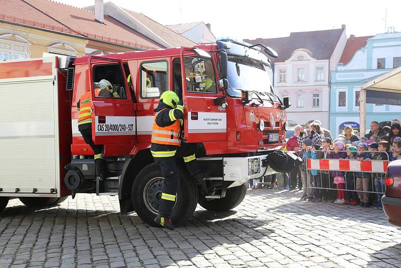 Na pelhřimovském náměstí se uskutečnila akce Den bez aut.