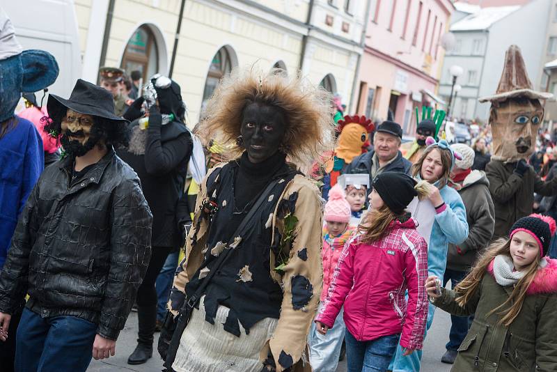 Masopustní průvod v Pelhřimově.