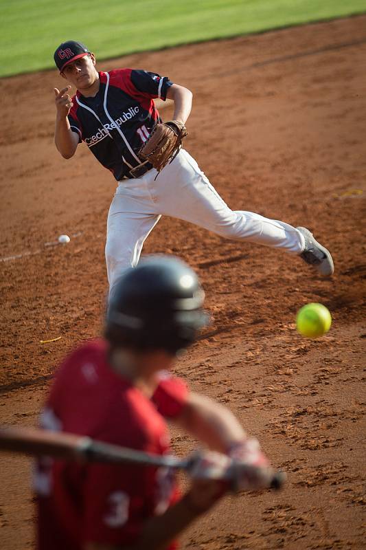 Finálový zápas softbalového mistrovství Evropy do 18 let mezi Českou republikou a Dánskem.