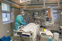 Nejtěžší případy covidových pacientů v písecké nemocnici.