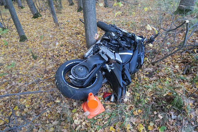 Smrtelná nehoda motocyklisty u Plíškovic na Písecku.