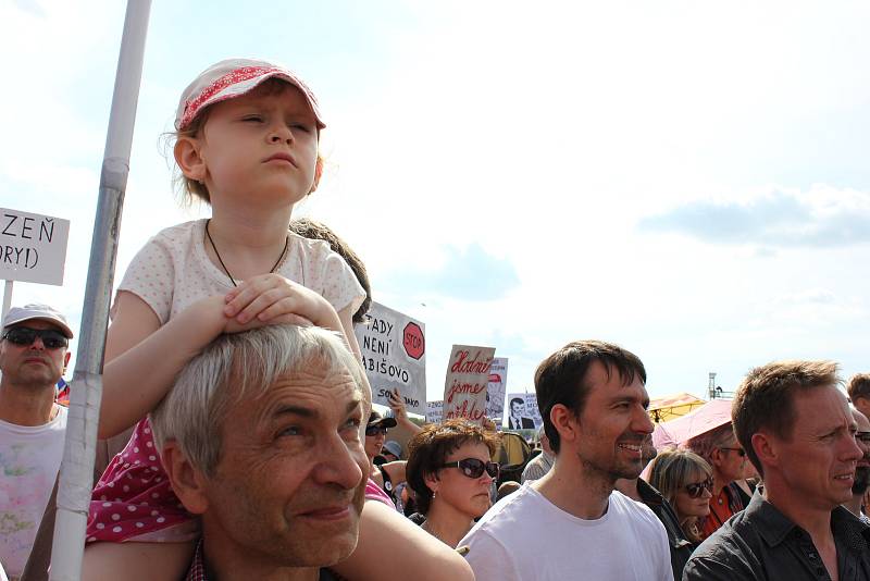 Demonstrace proti Babišovi se na Letné zúčastnili také lidé z Milevska a Kovářovska.