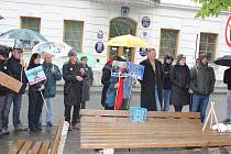 Protestní akce proti Babišovi a změnám v justici byla i v Kovářově.