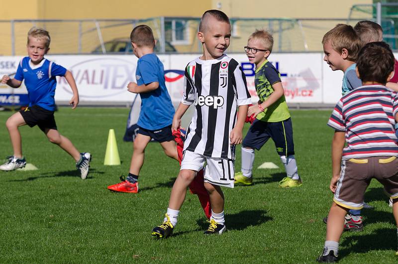 Nábor malých fotbalistů v FC Písek.