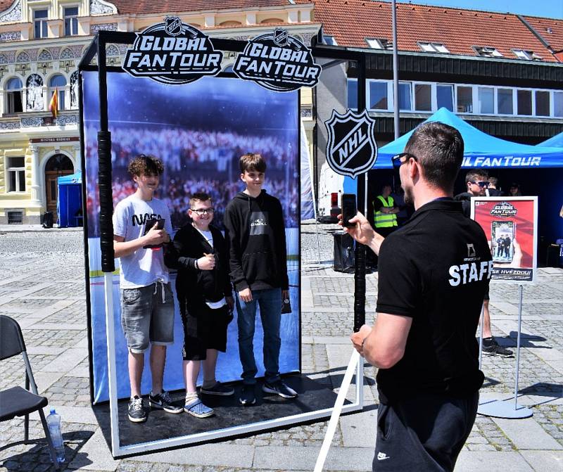 Milevské náměstí zaplnili hokejisté z NHL.