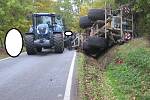 Nehoda dvou traktorů na Písecku.