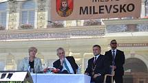 Prezident Miloš Zeman v Milevsku.