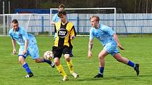 Fotbalisté ZVVZ Milevsko (na snímku z utkání v Protivíně) porazili v posledním kole KP béčko Táborska 1:0.