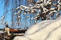 Milevsko pod sněhovou peřinou.
