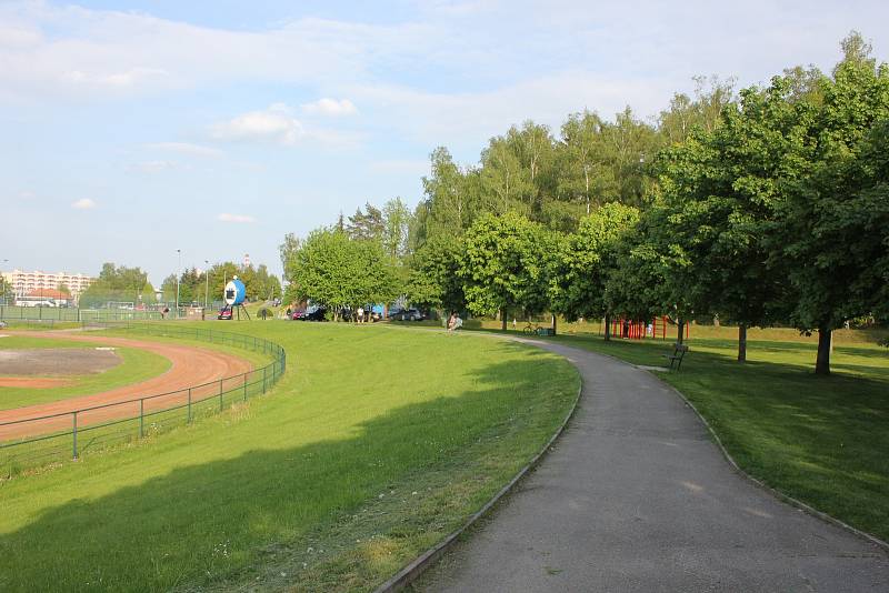 Milevský letní stadion.