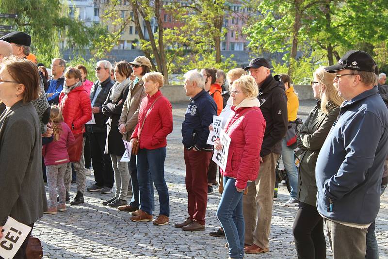 Protest v Písku.