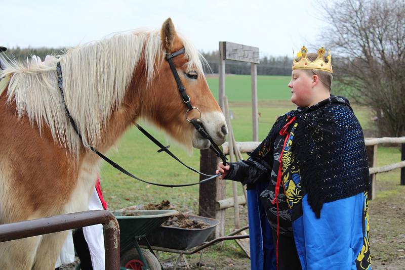 Tříkrálová sbírka ve Štěticích.