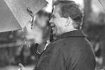 Václav Havel v roce 1995 v Čimelicích při odhalování památníku padlým z druhé světové války.