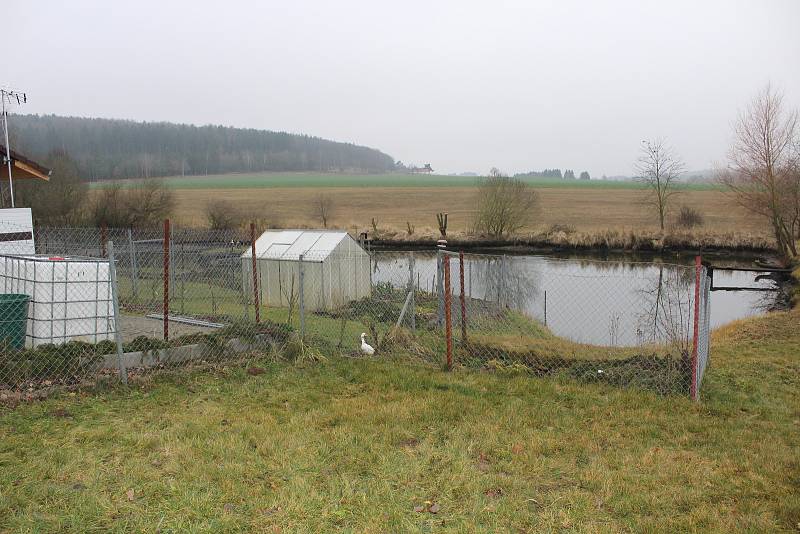 Mobilheim nedaleko Dobešic, kde byl zavražděn manželský pár.