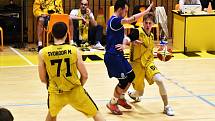 Čtvrtfinále play off 1. ligy basketbalistů: Sršni Photomate Písek - Lokomotiva Plzeň 93:54 (58:22).