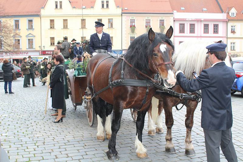 Hubertova jízda v Písku.