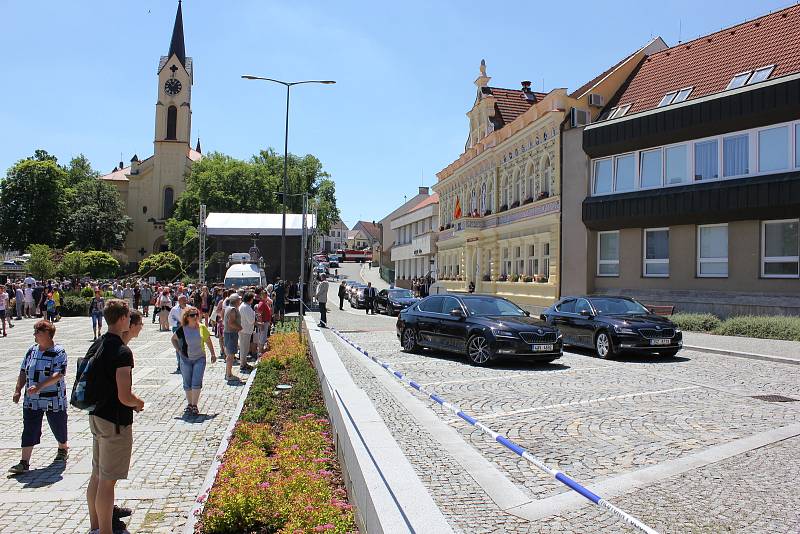 Návštěva prezidenta Miloše Zemana v Milevsku.