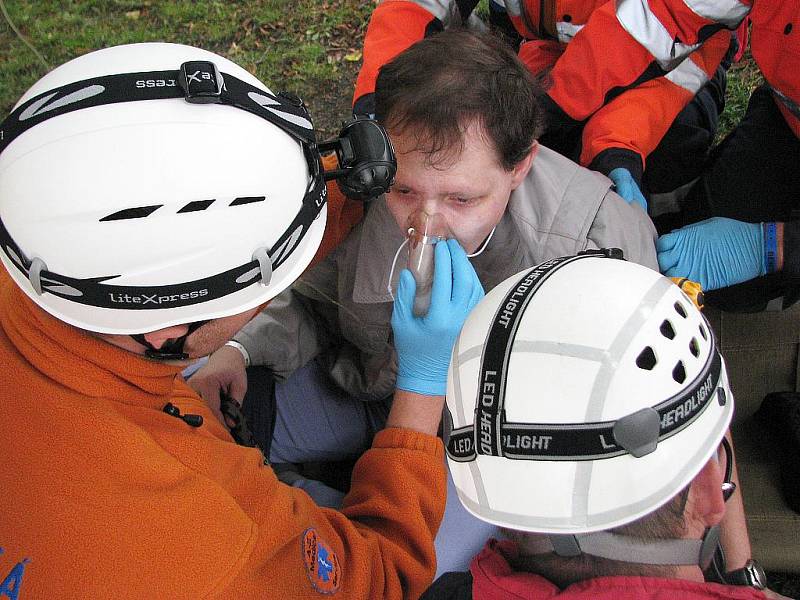 Cvičení záchranářů Rescue patrol 2010 v Záhoří. 