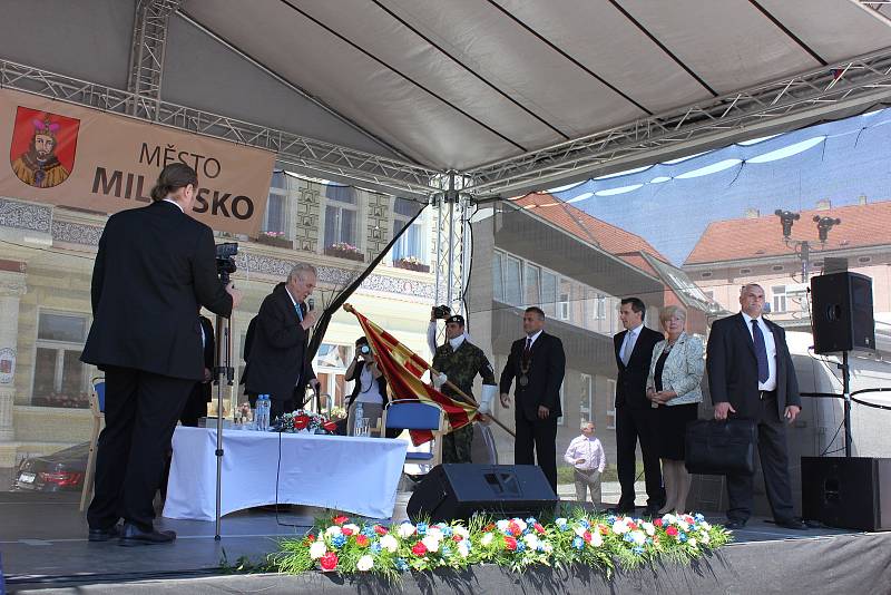 Návštěva prezidenta Miloše Zemana v Milevsku.