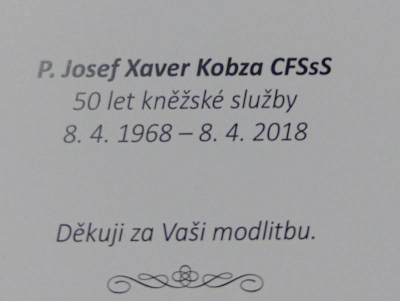 Mše na počest pátera Josefa Xavera Kobzy v Písku.