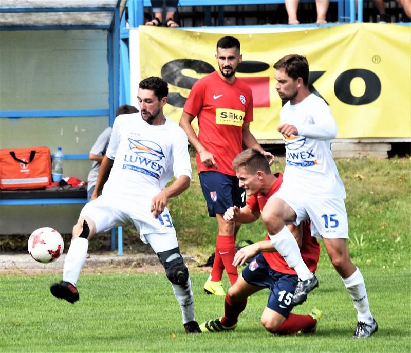 Na podzim Milevsko remizovalo v Čimelicích 2:2 (na snímku), tentokrát doma vzájemný duel vyhrálo 4:1.