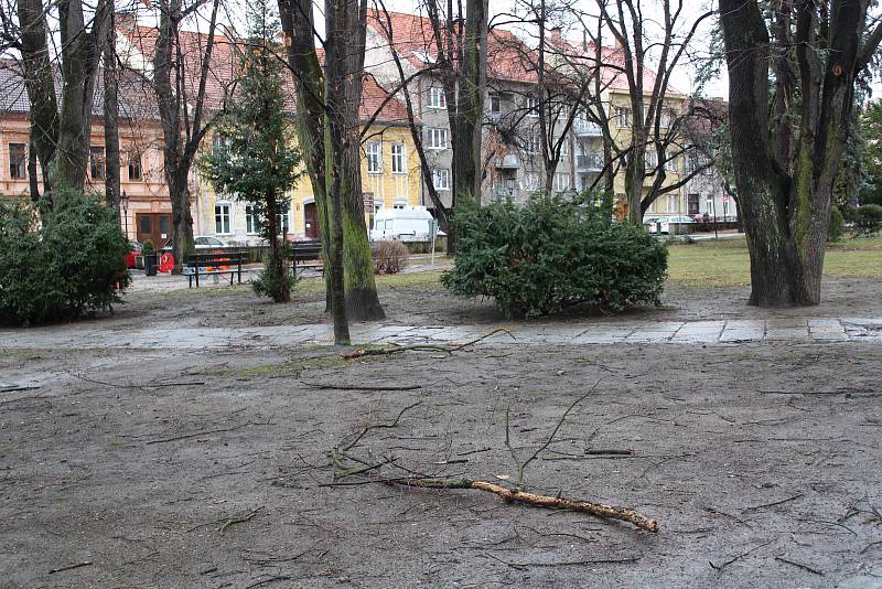 Následky silného větru na Písecku.