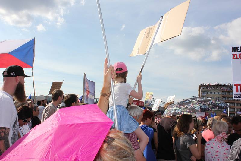 Demonstrace proti Babišovi se na Letné zúčastnili také lidé z Milevska a Kovářovska.